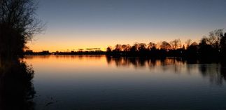 Solnedgang ved Damhussøen
